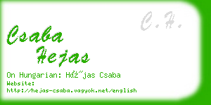 csaba hejas business card